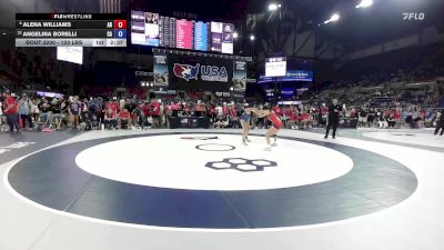 120 lbs Cons. Quarters - Alena Williams, AR vs Angelina Borelli, CA