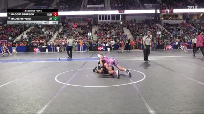 125 lbs Champ. Round 1 - Maggie Simpson, Rams vs Madelyn Pena, Jr Viking