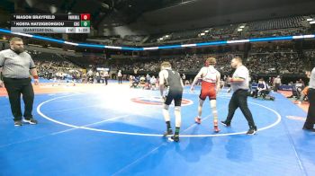 120 Class 4 lbs Quarterfinal - Kosta Hatzigeorgiou, Christian Brothers College vs Mason Brayfield, Park Hill