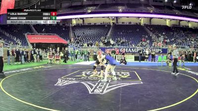 Girls-125 lbs Semifinal - Jamie Cook, DeWitt Hs Girls vs Lola Barkby, Sturgis Hs Girls