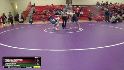 285 lbs Cons. Round 3 - Cade Chism, Cedar Rapids Jefferson vs Michael Bormann, Wahlert, Dubuque