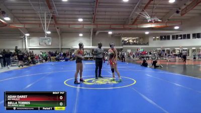 135 lbs Cons. Round 4 - Adah Darst, Big Walnut vs Bella Torres, Delaware Hayes