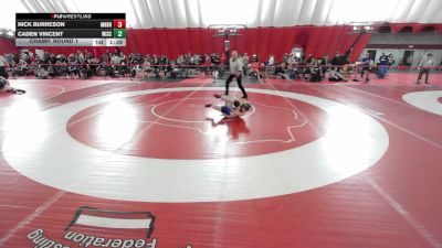 USA Junior Boys - 138 lbs Champ. Round 1 - Nick Burreson, Mt. Horeb/Barneveld High School Wrestling vs Caden Vincent, Wisconsin