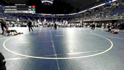 136 lbs 7th Place - Owen Steger, Ridgway vs Harper Sipes, Quaker Valley