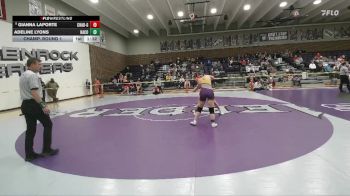135 lbs Champ. Round 1 - Gianna LaPorte, Chadron Girls vs Adeline Lyons, Harding County
