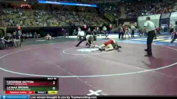 194 lbs Champ. Round 1 - Catherine Dutton, Central (Springfield) vs La`niaa Brown, Central (Cape Girardeau)