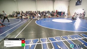 170 lbs Quarterfinal - Bryson Thomas, Collinsville Cardinal Youth Wrestling vs Jescee Sanders, Salina Wrestling Club