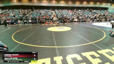 80-87 lbs Round 1 - Lennox Cruzat, Alpha Dawg vs Braylon Byrd, Greenwave Youth Wrestling