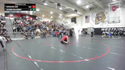 138 lbs Cons. Round 4 - Spencer Ohr, Westminster vs Jayden Palomino, Santa Ana