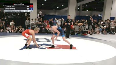 55 kg Champ. Rd Of 128 - Collin Frey, Evansville High School Wrestling vs Jacob Kranz, Super D Wrestling