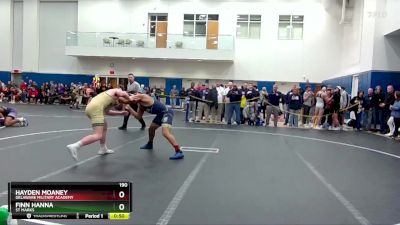 190 lbs Cons. Round 3 - Hayden Moaney, Delaware Military Academy vs Finn Hanna, St Marks