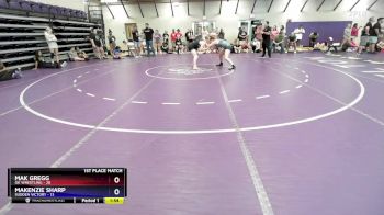 140 lbs Placement - Mak Gregg, OK Wrestling vs Makenzie Sharp, Sudden Victory