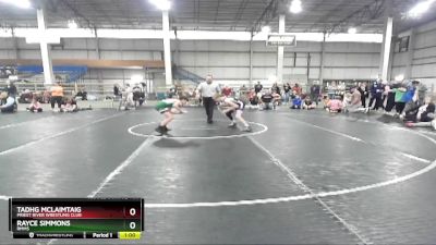 95 lbs Cons. Round 6 - Rayce Simmons, RMMS vs Tadhg McLaimtaig, Priest River Wrestling Club