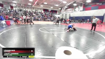 120 lbs Cons. Round 3 - Logan Landeros, Central Union vs Jovanni Rios, Southwest