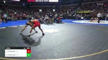 132 lbs Quarterfinal - Leo Maestas, Clovis West vs Victor-Alexander Gutierrez, Central Catholic