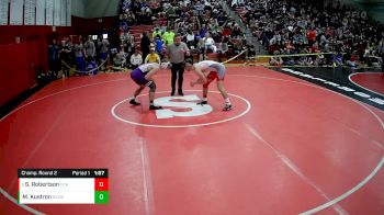 152 lbs Champ. Round 2 - Shawn Robertson, Fort Cherry Hs vs Mikko Kustron, Baldwin Hs