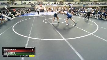 195 lbs Quarterfinals (8 Team) - Aaron Lepak, LaCrosse Aquinas vs Dylan Weber, Becker
