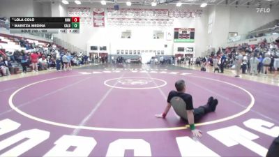 100 lbs 1st Place Match - Maritza Medina, Caldwell vs Lola Colo, Nampa