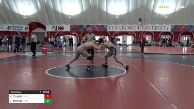 197 lbs 5th Place - Kevin Snyder, Ohio State vs Jt Brown, Army West Point