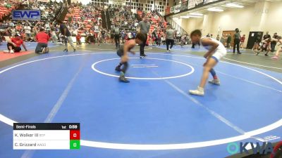 76-80 lbs Semifinal - Kirk Walker III, Tulsa Blue T Panthers vs Caiden Grizzard, Wagoner Takedown Club