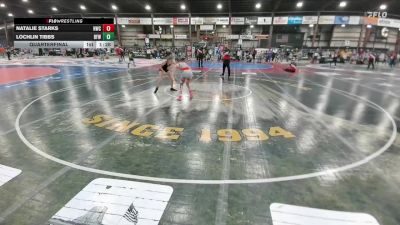 91 lbs Quarterfinal - Lochlin Tibbs, Belle Fourche Wrestling vs Natalie Starks, Heights Wrestling Club