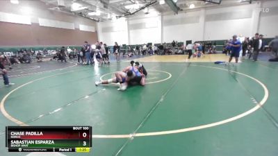 190 lbs Champ. Round 1 - Sabastian Esparza, Bishop Amat vs Chase Padilla, Norco