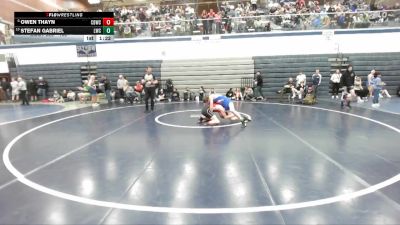132 lbs Quarterfinal - Stefan Gabriel, Lakeland Wrestling Club vs Owen Thayn, Challis Blackheart Wrestling Club