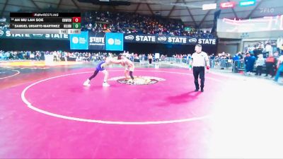 Boys 3A 120 lbs Champ. Round 2 - Samuel Uriarte-Martinez, Highline vs Ah Mu Lah Soe, Kennewick