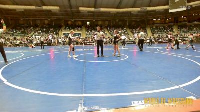 100 lbs Round Of 16 - Olivia Jordan, NM Beast vs Neelie Johnson, Hilldale Youth Wrestling Club