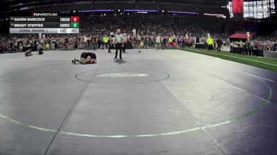 D2-132 lbs Cons. Round 1 - Brady Steffes, Coopersville HS vs Gaven Babcock, Three Rivers HS