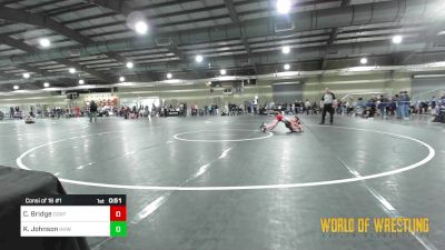 95 lbs Consi Of 16 #1 - Case Bridge, Contender Wrestling Academy vs Kellen Johnson, Hammerin Hawks