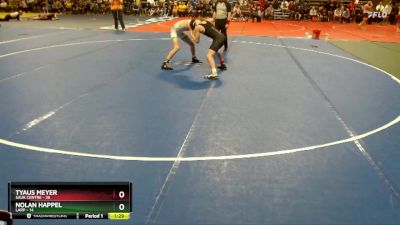 130 lbs Champ. Round 1 - Tyaus Meyer, Sauk Centre vs Nolan Happel, LARP