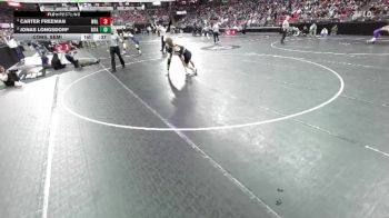 D1-138 lbs Cons. Semi - Carter Freeman, Wisconsin Rapids Lincoln vs Jonas Longsdorf, River Falls