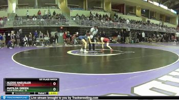 110 lbs Finals (2 Team) - Alexis Haeusler, Manhattan HS vs Matilda Green, Wood River Girls