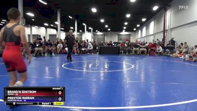 87 lbs Round 2 (8 Team) - Brand`n Edstrom, Idaho vs Preston Ingram, Missouri Blue