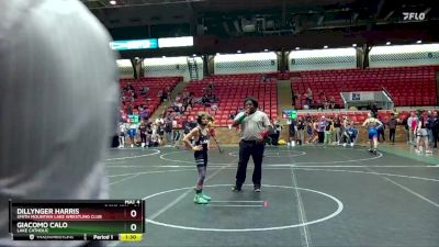 64 lbs Round 2 - Dillynger Harris, Smith Mountain Lake Wrestling Club vs Giacomo Calo, Lake Catholic