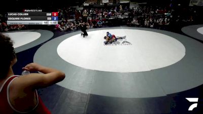 75 lbs Lucas Collier, SAWA - Sacramento Area Wrestling Association vs Esquire Flores, SDIKWA - San Diego-Imperial Kids Wrestling Association
