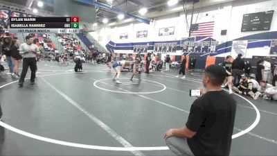 112 lbs 1st Place Match - Isabella Ramirez, GWC/Tigers vs Dylan Marin, Corona 100