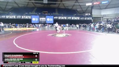 143 lbs Cons. Round 1 - HarleQuinn Geyer, NW Spartans Wrestling vs Kaulei Kuahiwinui, Rainier Junior Wrestling Club
