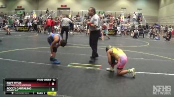 92 lbs Semifinal - Payt Titus, Mattoon Youth Wrestling vs Rocco Cartalino, Midwest RTC