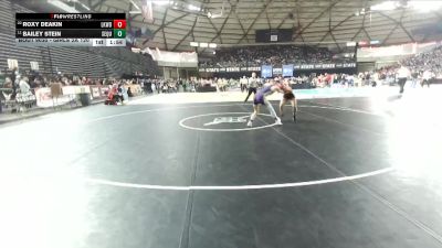 Girls 2A 120 lbs Champ. Round 1 - Bailey Stein, Sequim (Girls) vs Roxy Deakin, Lakewood (Girls)