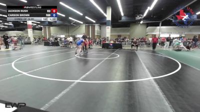 132 lbs Consi Of 16 #1 - Jackson Rush, Vici Wrestling Club vs Carson Brown, Panhandle RTC