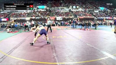 A - 150 lbs Semifinal - Luke Knaub, Laurel vs Cale Nedens, Hardin