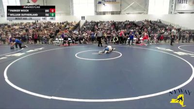 75 lbs Cons. Round 2 - William Sutherland, Franklinville Wrestling Club vs Parker Woch, Quaker Wrestling Club