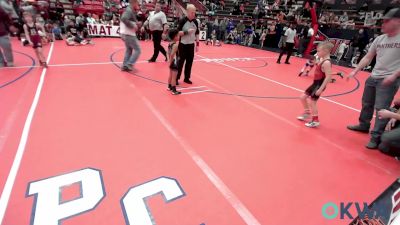 55 lbs Round Of 16 - Ryder Shaw, Barnsdall Youth Wrestling vs Braxxtyn Walker, HURRICANE WRESTLING ACADEMY