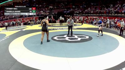 G-190 lbs Quarterfinal - Sydney Hall, G-Lak. East vs Isabella Adams, G-Chippewa