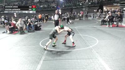 95 lbs Consi Of 8 #1 - Jackson Arias, Fightin Irish Wrestling Club vs Colton Lafrance, Upper Township
