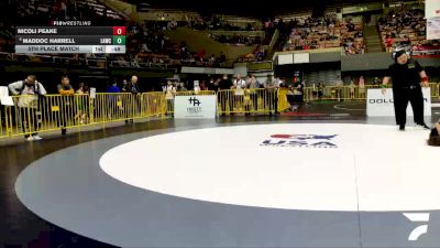 Bantam - 56 lbs 5th Place Match - Maddoc Harrell, LAWC vs Nicoli Peake