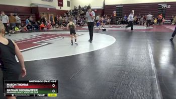 B-6 lbs Round 2 - Nathan Broghammer, Delaware County Wrestling Club vs Mason Thomas, DC ELITE