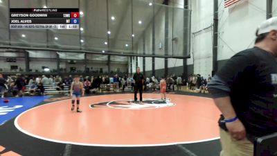 14U Boys Festival GR GR - 75 lbs Champ. Round 1 - Greyson Goodwin, Team 312 Wrestling Club vs Joel Alves, MT